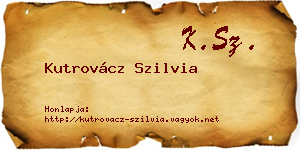 Kutrovácz Szilvia névjegykártya